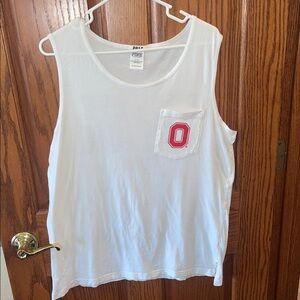 PINK Victoria's Secret White Tank with Red Buckeye Nation 2016